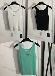 Jumper Top T Shirt Women Knitted Tank Tops Designer Embroidered Tanks Top Summer Knits Cropped Vest