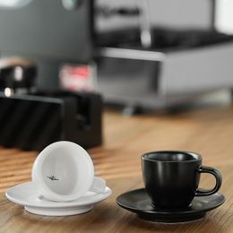 Coffee Pots MHW-3BOMBER Espresso Mug 80ml Ceramic Cup And Saucer Professional Home Barista Latte Art Exquisite Kitchen Accessorie