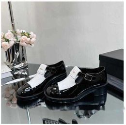 Mary Janes Patent Calfskin Dress Shoes Women Flats dermis Buckle Band Loafer Femme Shoe