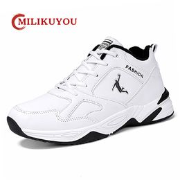 Dress Shoes Men's Basketball Winter Waterproof Leather Sneakers Man Durable Nonslip Outsole Gym Training Outdoor 230919