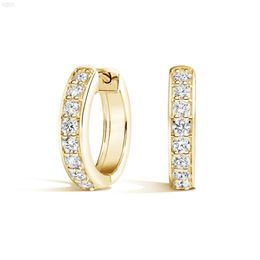 18k Solid Gold Earrings d Colour Vvs Natural Diamond Gia 1.5ct Diamond Huggie Earrings for Women