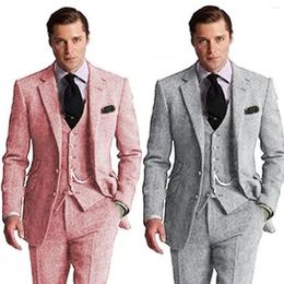 Men's Suits 2023 Autumn Winter 3 Pieces Suit Set Jacket Vest Pants Wedding Tuxedo Business Men Formal Outfit High Quality