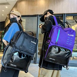 Backpack Trend Cool Street Travel Men School Backpacks For Teenager College Style Shoe Pocket Boys Girls Men's Bag