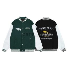 Mens Jackets Hip Hop Baseball Jackets Men Clothing Women Designer Leather Sleeve Coats Fashion Letters Embroidery Autumn And Winter Men Loose Causal Outwear Coats M