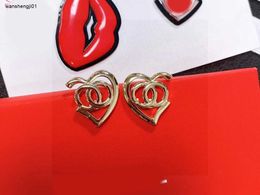 23ss fashion Yellow Brass earrings for women exquisite 925 Silver Needle Stud Jewellery Hollow out design ear pendants Including box Holiday gi