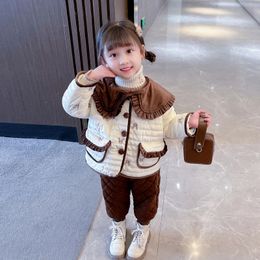 Clothing Sets Autumn Winter Children Baby Girls Warm Coats Pants Kids Casual Clothes Outfits Cartoon Rabbit Infant Tracksuits 230919