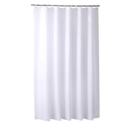 Shower Curtains White Shower Curtains Waterproof Thick Solid Color Bath Curtains for el Bathroom Bathtub Large Wide Bathing Cover with Hooks 230920