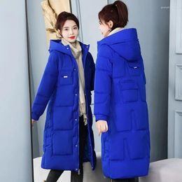 Women's Trench Coats 2023 X-Long Cotton-padded Clothes Women Winter Jacket Coat Thicken Hooded Parkas Slim Wadded Lady Snow Warm Overcoat