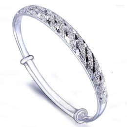 Bangle S999 Sterling Silver Meteor Shower Bracelet Size Is Ajustable Fashion J