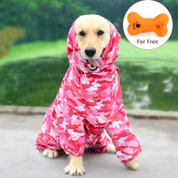 Dog Apparel Waterproof Large Raincoat Pet Rain Clothes Jumpsuit Outfits Big Medium Small Dogs Golden Retriever Outdoor Clothing Coat 230919