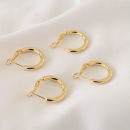 Stud Earrings 4pcs Korean C-shaped Semicircle Simple Glossy Ear Clip Screw Rotation Commuter All-match For Women Diy Jewelry Material