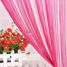 Curtain 1MX2M Solid Color Decorative Line Curtains Drape String Window Blind Room Divider Hanging Finished