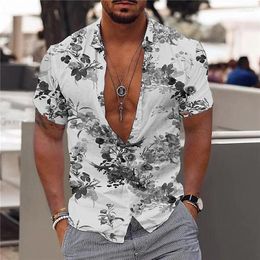 Men's Casual Shirts Tropical Printed T-shirt Hawaii