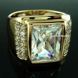 18k Yellow Gold Filled Men's Wedding Ring Lad diamond R199 SIZE Q-Z 5 R199281p