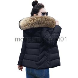 Women's Down Parkas Autumn Female Jacket 2023 Hooded Winter Coat Fake Fur Collar Parkas Woman Plus Size 5XL Women Warm Outerwear Short Down Jacket J230920