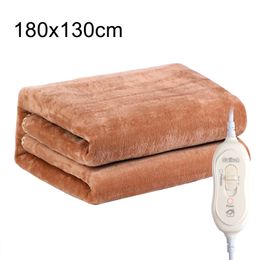 Blankets New Electric Heated Blanket Heating Pad Warm Fleece Fabric Fast Winter Warmer Cozy Mattress Cover 220-240V 230920