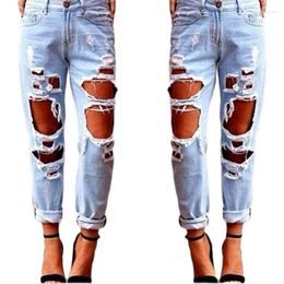 Women's Jeans Sexy Loose Denim Pants Trendy Boyfriend Summer Woman Big Ripped Fashion Wild