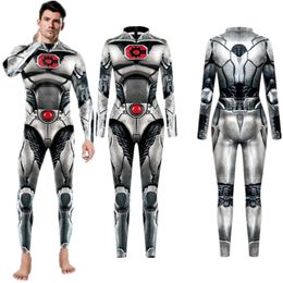 Catsuit Costumes Superhero Cyborg Victor Stone Sexy Slim Jumpsuit Catsuit Cosplay Costumes Zentai Man Bodysuit Fancy Dress Halloween