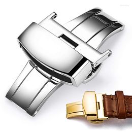 Watch Bands Butterfly Deployment Buckle Automatic Double Click Stainless Steel Straps For Band 20mm Watchband