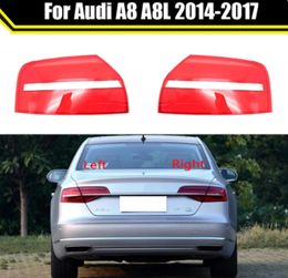 For Audi A8 A8L 2014-2017 Car Rear Taillight Shell Brake Lights Shell Replace Auto Rear Shell Cover Mask Lampshade