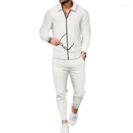 Men's Tracksuits Europe And The United States Plus-Size Casual Trend Solid Color Suit Long-Sleeved Trousers Two-Piece S--3XL