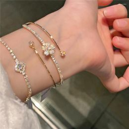Jewelry Pouches Sweet Minimalist Three-layer Flower Bracelet Is Extremely Thin And Simple The Opening Of Can Be Adjusted