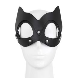 Costume Accessories Gothic Sexy Leather Mask Cosplay Halloween Owl Mask Men Role Play Fetish Sexy Gift Night Club Party Carnival Masks