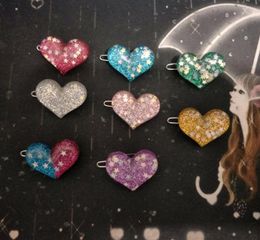 Dog Apparel Pet Hairpin Heart Shaped Buckle Accessories Headdress Beauty Dress Hair Flower 20pcs/lot