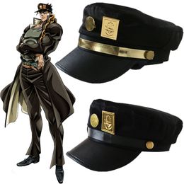 Costume Accessories Anime JoJo's Bizarre Adventure Hat Adult Unisex Cosplay Kujo Jotaro Cap Badge Brooch Pin Prop