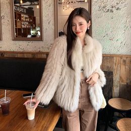 Women's Fur Faux Coat For Women Winter Office Elegant Ladies Jacket Female Thicken Warm Outerwear High-end Products C102