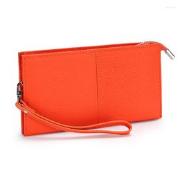 Wallets Genuine Leather Fashion Long Wallet Womens And Purses For Women Zipper Coin Purse Female Clutch Bag