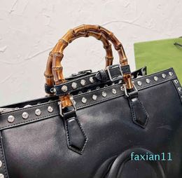 Women Designer Bags Bamboo Shopping Bag Leather Handbag Designer Handbags Purse Messenger Purses 220628