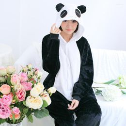 Women's Sleepwear Fashion Spring Fall Winter Women Homewear Panda Pig Velvet Hooded One-piece Pyjamas Lady Nightgown Bathrobe Clothes Gift