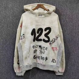 Men s Hoodies Sweatshirts RRR123 Hoodie Men Women High Quality Casual Heavy Fabric Pullover Patchwork Tie Dye Vintage hiphop streetwear 230920