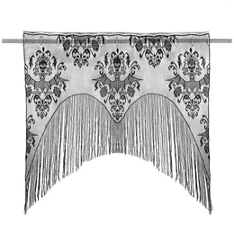 Curtain Amosfun Halloween Lace Black Tassel Door Wall Hanging Decoration For Home