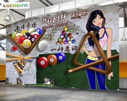 Wallpapers Customized Modern Retro Style Sexy Billiards Room Tooling Background Wallpaper Bar Gym Mural