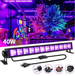 40W UV Black Light Floodlights IP66 Waterproof Black Lights for apply fluorescent party stage lighting body paint Halloween decorations