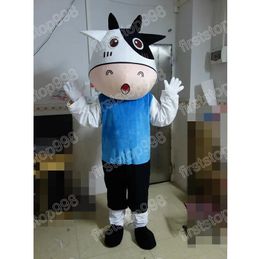Halloween Cow Mascot Costume High Quality Cartoon Anime theme character Adults Size Christmas Party Outdoor Advertising Outfit Suit