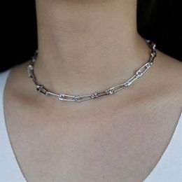 gold silver Colour micro pave cz safety pin link chain choker necklace 32 8cm for women girls unique fashion choker jewelry234E