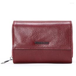 Wallets Genuine Leather Women's Wallet Purses Coin Purse Female Small Portomonee For Women Girls Money Bag WM90