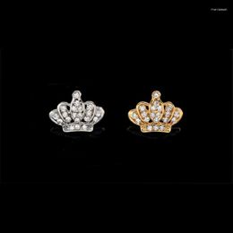 Brooches 2pcs Of Crown Brooch For Women Shirt Anti-Exposure Buckle Rhinestone Lapel Pin Men Suit Badge Crystal Jewellery Clothing Accessory