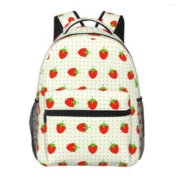 Backpack Cute Strawberries Fashion Boys Girls School Bag For Teenager Student Book
