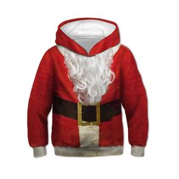 Women's Hoodies Sweatshirts Christmas Hoodie Green Fur Monster Santa Claus Digital Printing Cosplay Hoodies Children's Clothing Sweater Pullover for Kids 230920