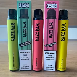 Original RAZZ BAR 3500 PUFFS disposable Mesh Coil vape pod pen E Cigarette kits 3.5K puffs 850mah battery 8ML prefilled 16 Flavours Fastest delivery