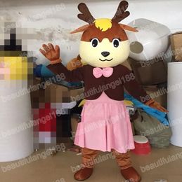 Halloween Sika Deer Mascot Costumes Simulation Top Quality Cartoon Theme Character Carnival Unisex Adults Outfit Christmas Party Outfit Suit