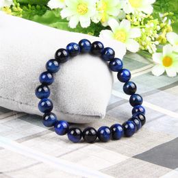 New Mix 5 Design Tiger Eye Stone Bracelet Whole 10pcs 8mm Natural Stone Beads Buddhist Beaded Bracelets Gift Drop 2754
