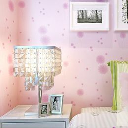 Wallpapers WELLYU Korean Wallpaper Bedroom Living Room TV Backdrop Decoration Dandelion Papel De Parede 3d Wall Paper