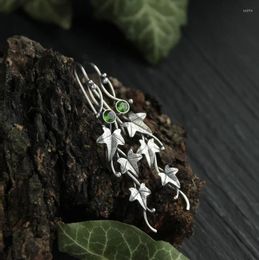 Dangle Earrings Exquisite Leaves Crystal Flower Stud For Women Zircon Tasse Leafl Earring Bride Wedding Party Jewelry