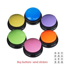 Other Event Party Supplies Dog Button Set Recording Interactive Pets Communication Buzzer Noise Makers Birthday Whistles Pet 230919