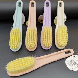 Cleaning brush multifunctional plastic soft bristle brush thickened long handle laundry brush household decontamination non damaging shoe brush wholesale